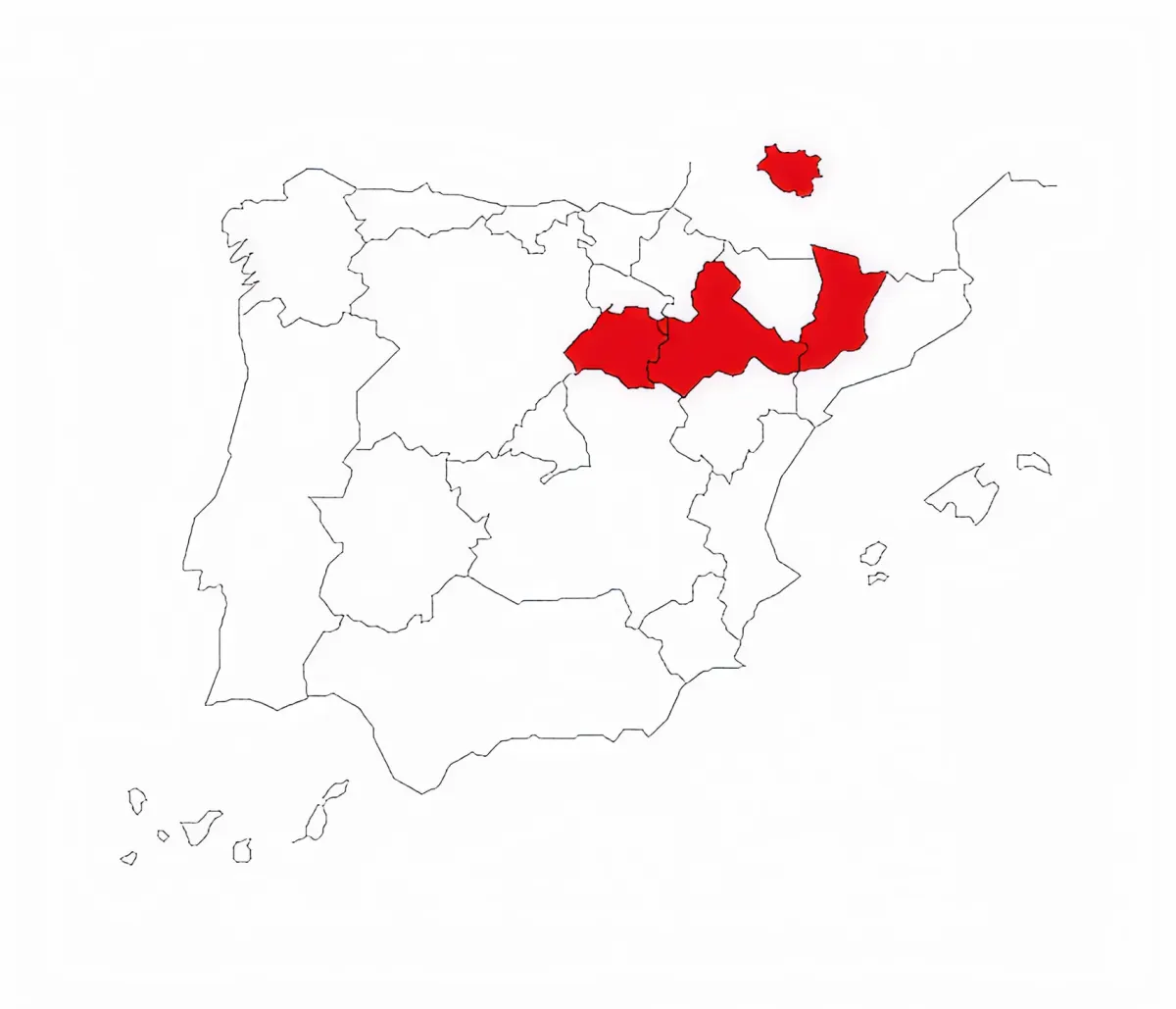 Mapa de España con las sedes de Insoca
